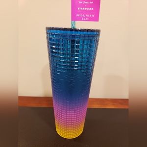 NWT Starbucks 2023 Tim Singleton Colab Pride Rainbow Tumbler 24oz